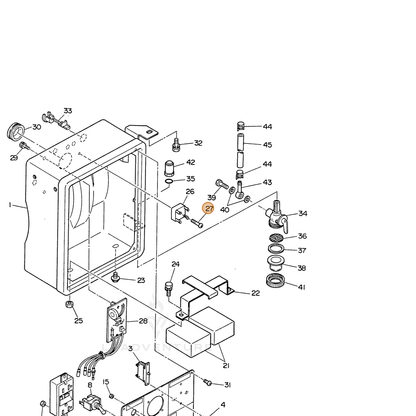 ECHO part 100150040070 — IPL diagram snippet (6x zoom, amber highlight)
