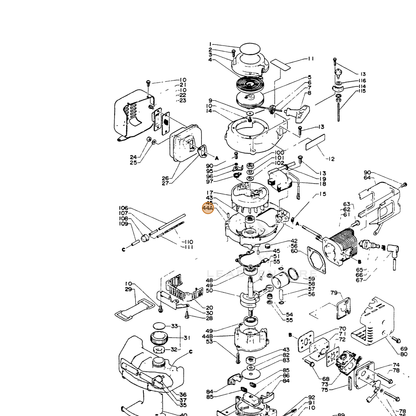 ECHO part 10020002060 — IPL diagram snippet (6x zoom, amber highlight)