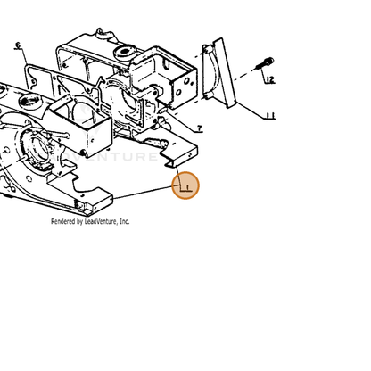 ECHO part 10020003931 — IPL diagram snippet (6x zoom, amber highlight)