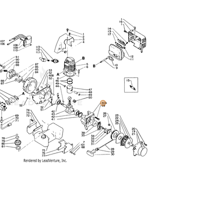 ECHO part 10020006721 — IPL diagram snippet (6x zoom, amber highlight)