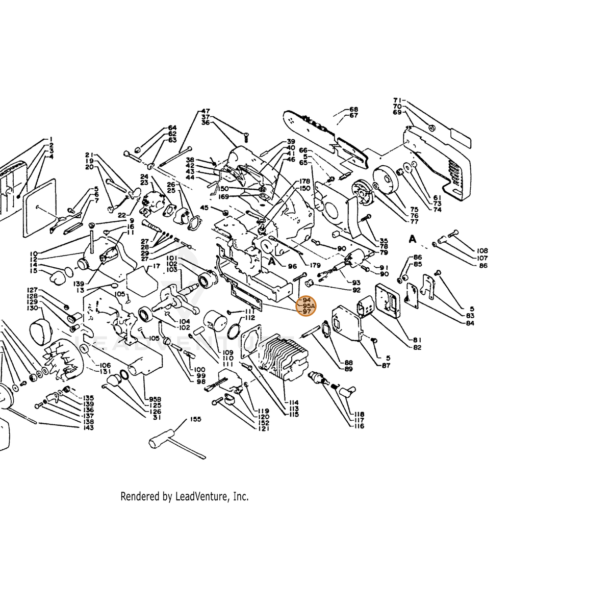 ECHO part 10020413930 — IPL diagram snippet (6x zoom, amber highlight)