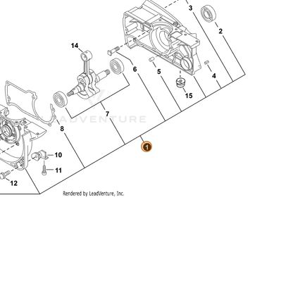 ECHO part 10020438831 — IPL diagram snippet (6x zoom, amber highlight)