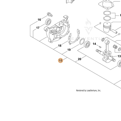 ECHO part 10020457031 — IPL diagram snippet (6x zoom, amber highlight)