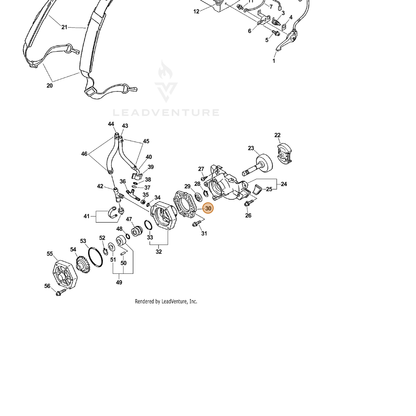 ECHO part 10020911910 — IPL diagram snippet (6x zoom, amber highlight)