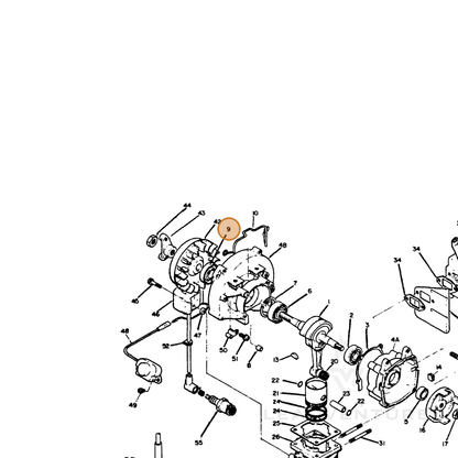 ECHO part 10021205730 — IPL diagram snippet (6x zoom, amber highlight)