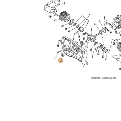 ECHO part 10021216130 — IPL diagram snippet (6x zoom, amber highlight)