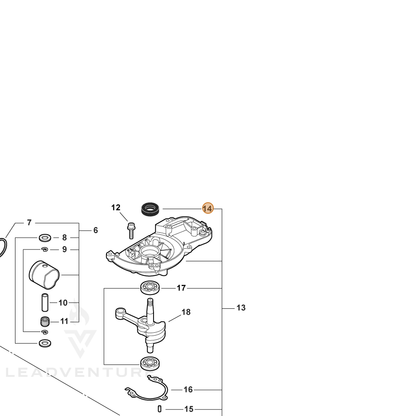 ECHO part 10021261830 — IPL diagram snippet (6x zoom, amber highlight)