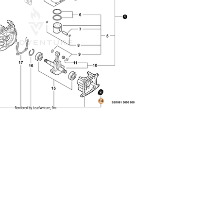 ECHO part 10021305530 — IPL diagram snippet (6x zoom, amber highlight)