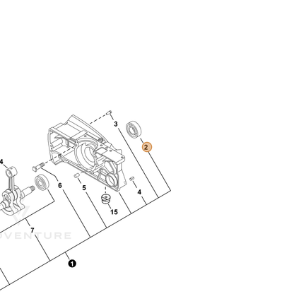ECHO part 10021330830 — IPL diagram snippet (6x zoom, amber highlight)