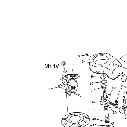ECHO part 10022311620 — IPL diagram snippet (6x zoom, amber highlight)