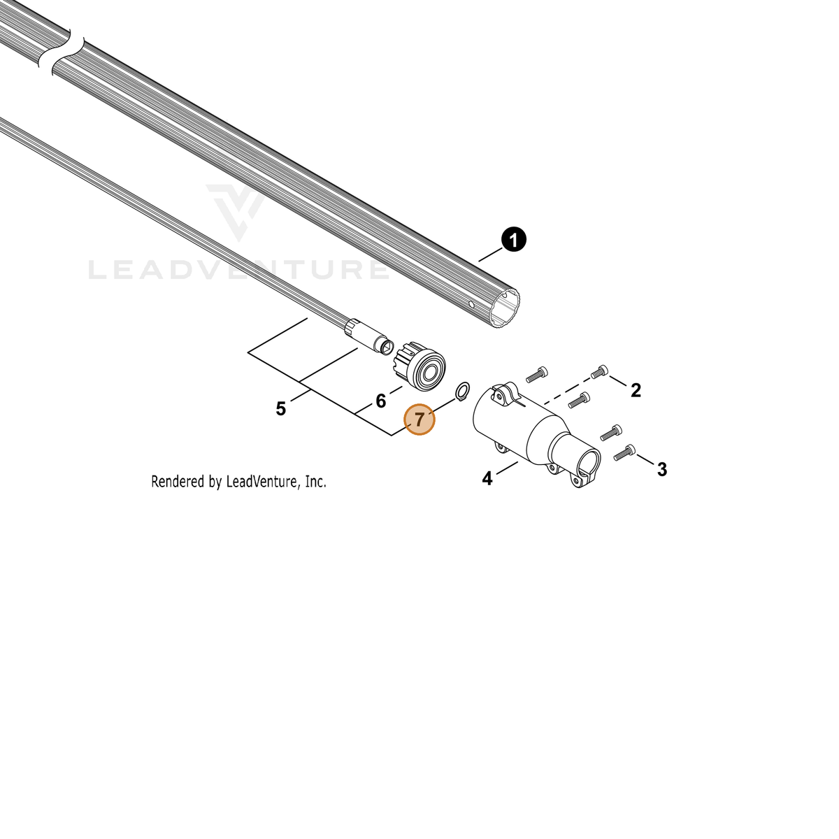 ECHO part 10022922460 — IPL diagram snippet (6x zoom, amber highlight)