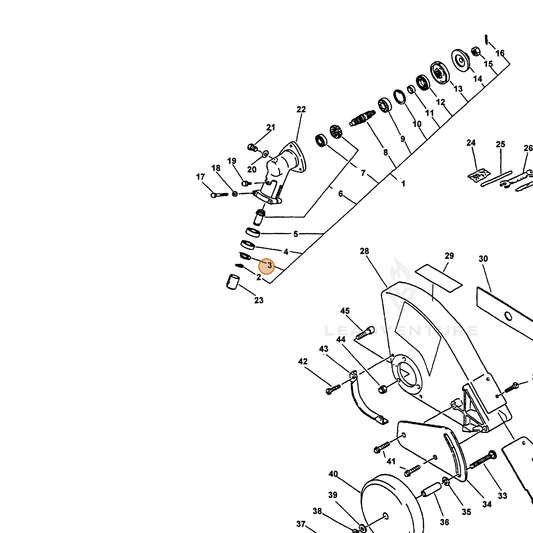 ECHO part 10022955330 — IPL diagram snippet (6x zoom, amber highlight)