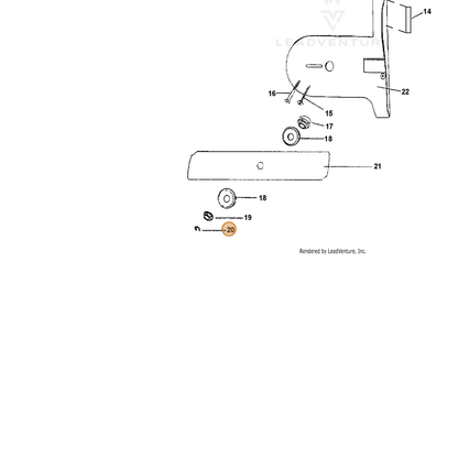 ECHO part 10023922160 — IPL diagram snippet (6x zoom, amber highlight)