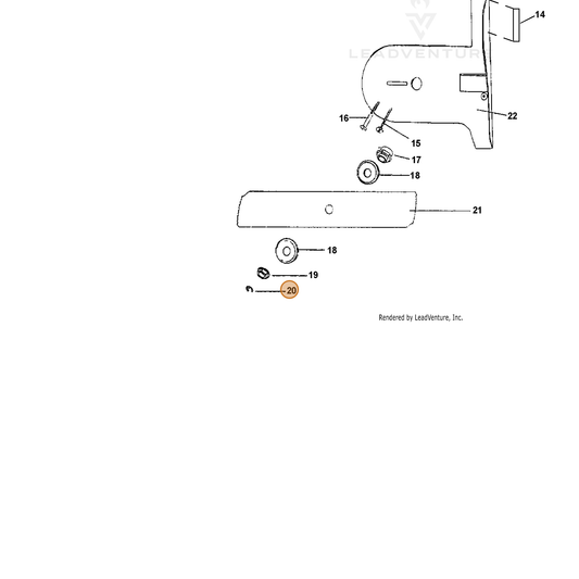 ECHO part 10023922160 — IPL diagram snippet (6x zoom, amber highlight)