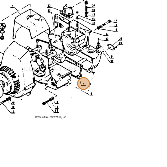 ECHO part 10024200230 — IPL diagram snippet (6x zoom, amber highlight)
