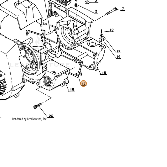 ECHO part 10024200332 — IPL diagram snippet (6x zoom, amber highlight)