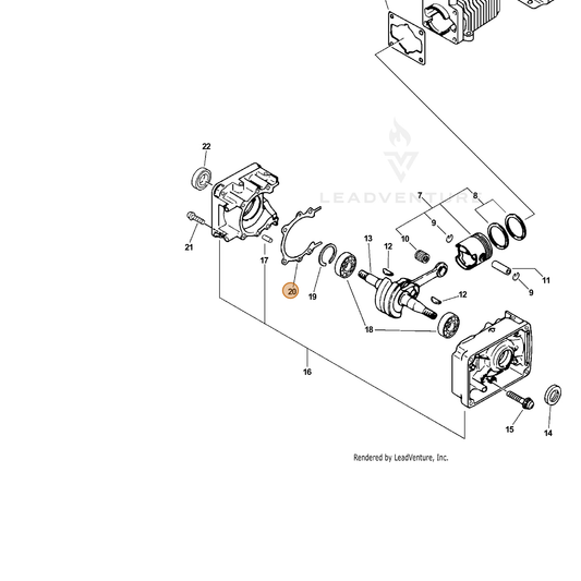 ECHO part 10024203360 — IPL diagram snippet (6x zoom, amber highlight)