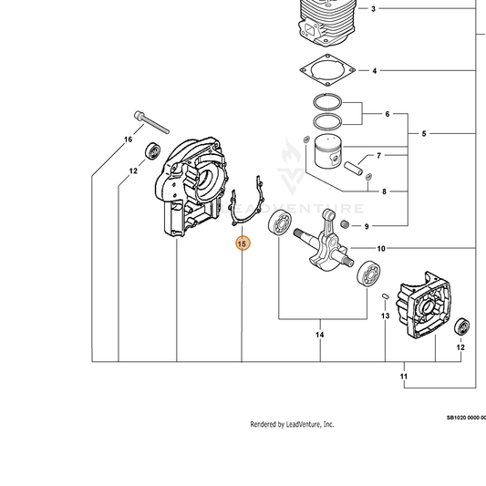 ECHO part 10024210721 — IPL diagram snippet (6x zoom, amber highlight)
