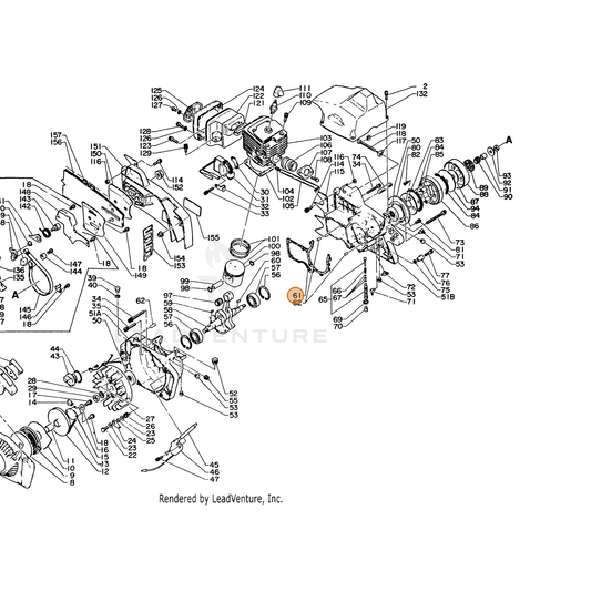 ECHO part 10024214731 — IPL diagram snippet (6x zoom, amber highlight)