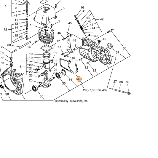 ECHO part 10024216430 — IPL diagram snippet (6x zoom, amber highlight)
