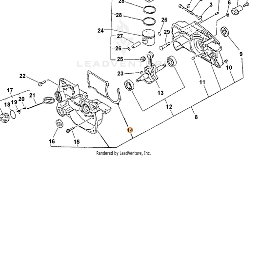 ECHO part 10024239730 — IPL diagram snippet (6x zoom, amber highlight)
