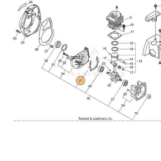 ECHO part 10024242230 — IPL diagram snippet (6x zoom, amber highlight)