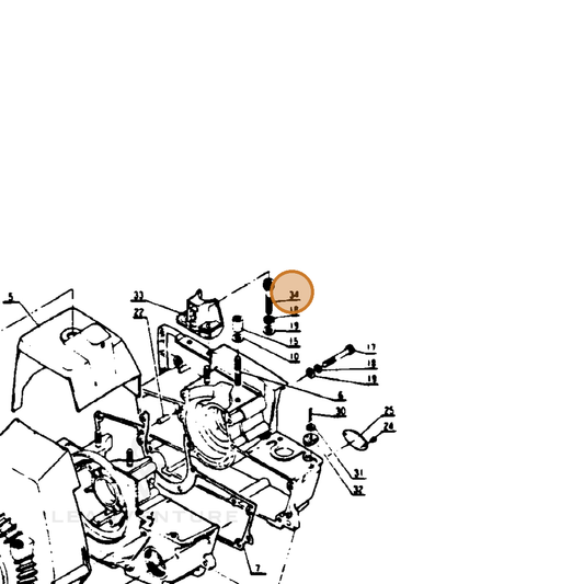 ECHO part 10024500230 — IPL diagram snippet (6x zoom, amber highlight)