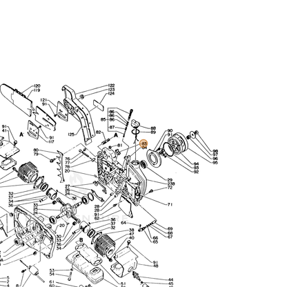ECHO part 10025116130 — IPL diagram snippet (6x zoom, amber highlight)