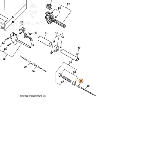ECHO part 10025156630 — IPL diagram snippet (6x zoom, amber highlight)