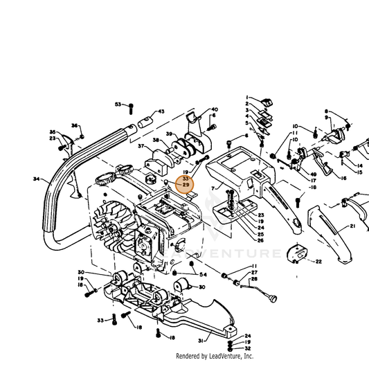 ECHO part 10025210230 — IPL diagram snippet (6x zoom, amber highlight)
