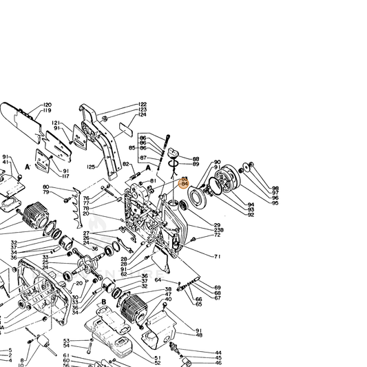 ECHO part 10025216130 — IPL diagram snippet (6x zoom, amber highlight)