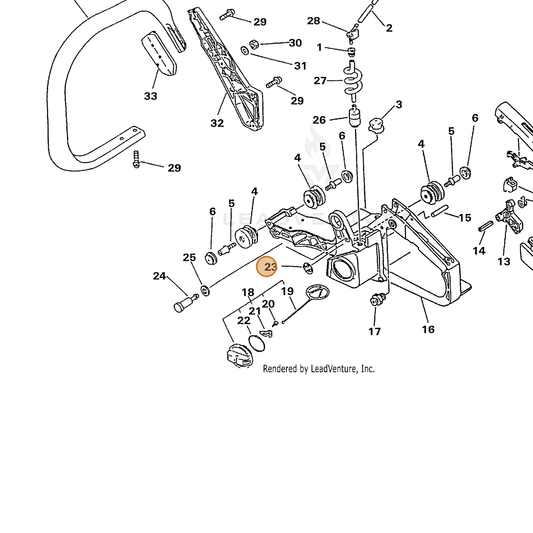 ECHO part 10025219830 — IPL diagram snippet (6x zoom, amber highlight)