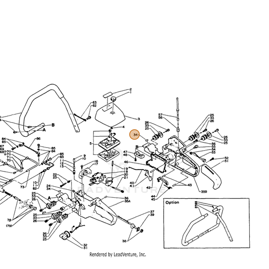ECHO part 10025314730 — IPL diagram snippet (6x zoom, amber highlight)