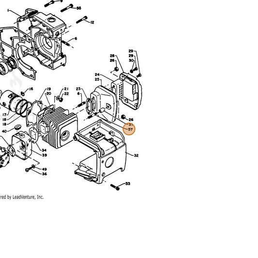 ECHO part 10026673020 — IPL diagram snippet (6x zoom, amber highlight)