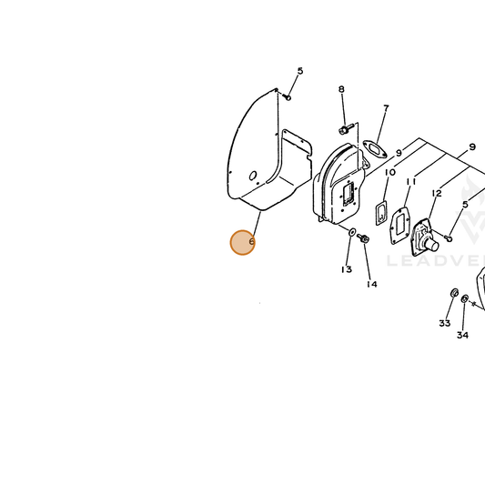 ECHO part 10027004262 — IPL diagram snippet (6x zoom, amber highlight)