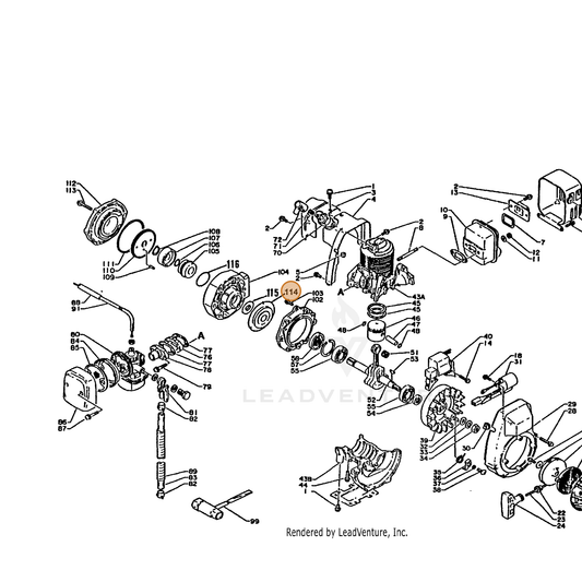 ECHO part 10027110510 — IPL diagram snippet (6x zoom, amber highlight)