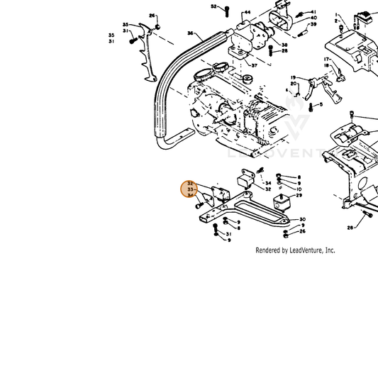 ECHO part 10027610130 — IPL diagram snippet (6x zoom, amber highlight)
