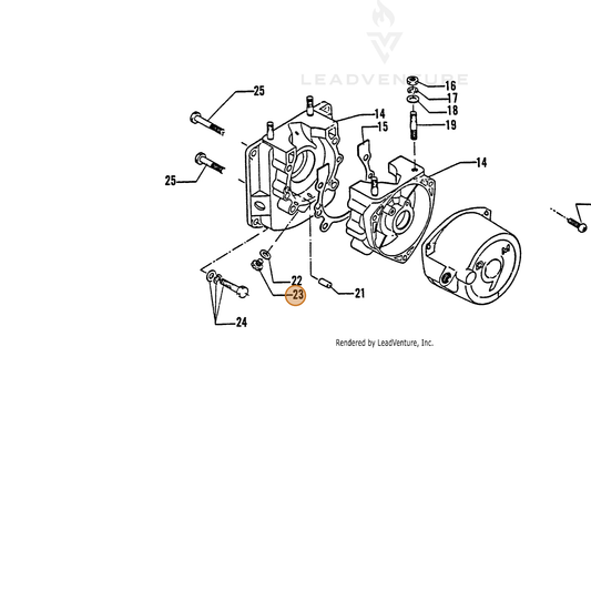 ECHO part 10051000310 — IPL diagram snippet (6x zoom, amber highlight)