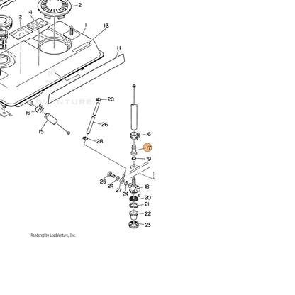 ECHO part 100533090020 — IPL diagram snippet (6x zoom, amber highlight)