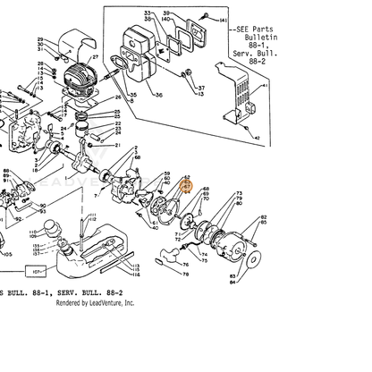 ECHO part 10061501110 — IPL diagram snippet (6x zoom, amber highlight)