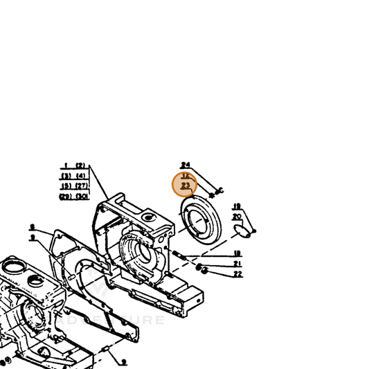 ECHO part 10061803431 — IPL diagram snippet (6x zoom, amber highlight)