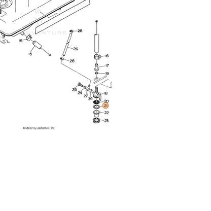 ECHO part 100642000230 — IPL diagram snippet (6x zoom, amber highlight)
