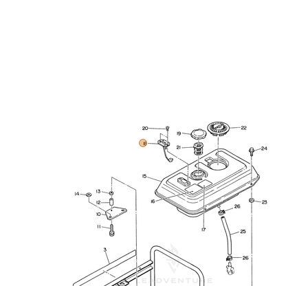 ECHO part 100648000400 — IPL diagram snippet (6x zoom, amber highlight)