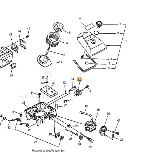ECHO part 10090532331 — IPL diagram snippet (6x zoom, amber highlight)