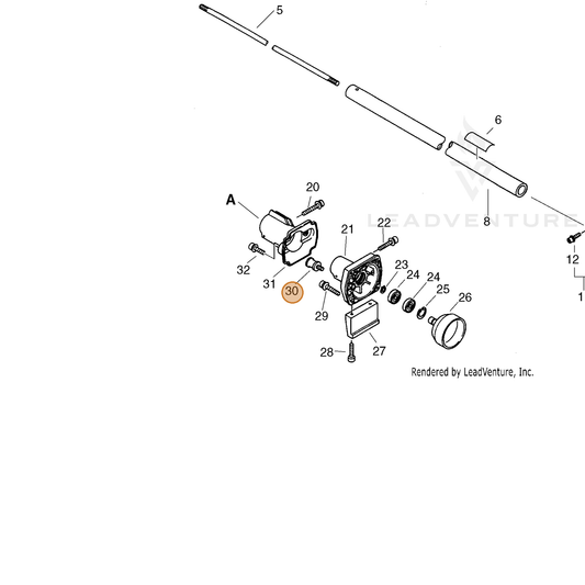 ECHO part 10090551530 — IPL diagram snippet (6x zoom, amber highlight)