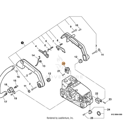 ECHO part 10090739131 — IPL diagram snippet (6x zoom, amber highlight)