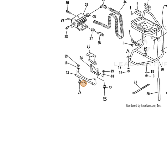 ECHO part 10090745930 — IPL diagram snippet (6x zoom, amber highlight)