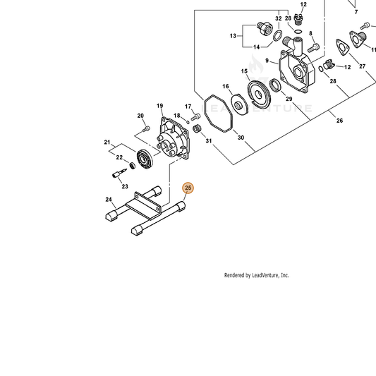 ECHO part 10091012620 — IPL diagram snippet (6x zoom, amber highlight)