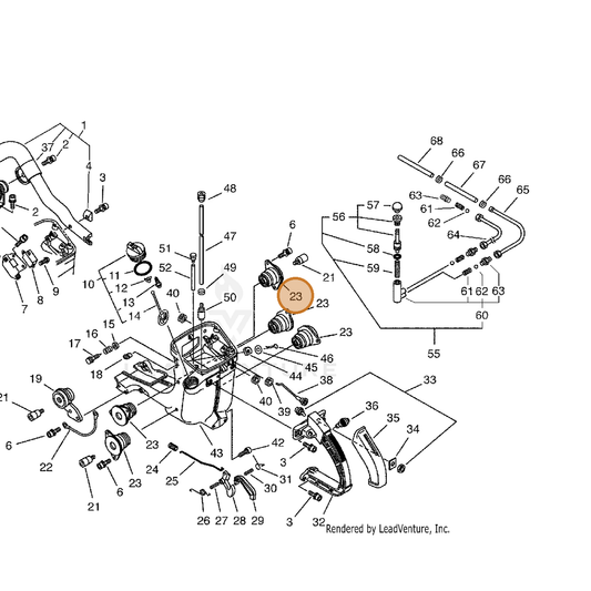 ECHO part 10091016431 — IPL diagram snippet (6x zoom, amber highlight)