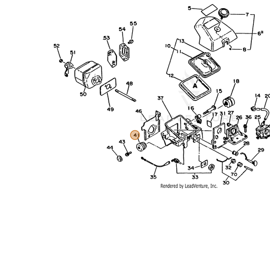 ECHO part 10091019831 — IPL diagram snippet (6x zoom, amber highlight)